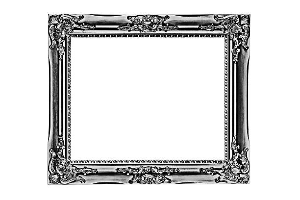 istock Old wooden frame isolated on white background 526180743