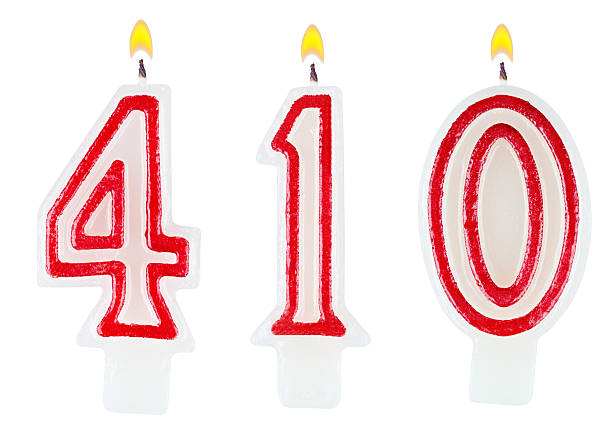 istock candles number four hundred ten isolated on white background 526181977