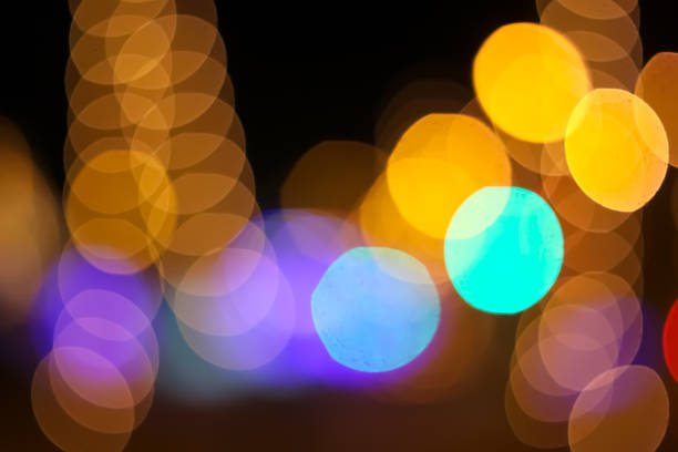 istock Abstract circular bokeh background of Christmas light. 526192891