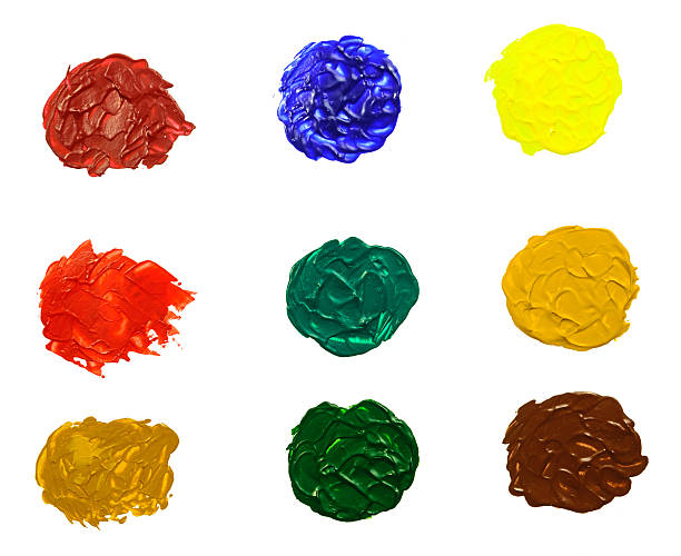istock Abstract hand painted acrylic color background 526192907