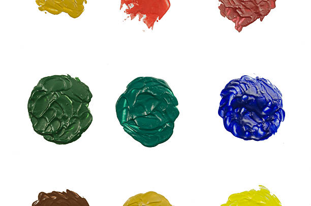 istock Abstract hand painted acrylic color background 526192915