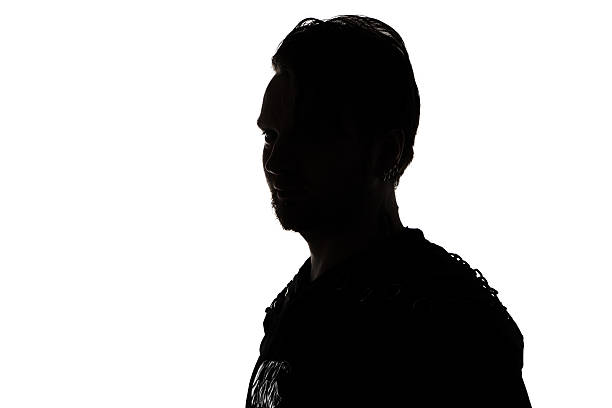 istock Portrait of young man's silhouette in profile 526193945