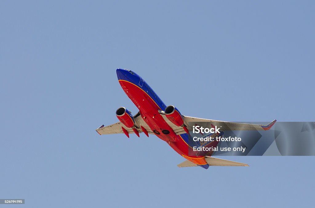 LV Air Las Vegas, USA - June 24, 2014: Southwest Airline Passenger Jet prepares for take-off at Las Vegas International Airport on June 24, 2014. Air Vehicle Stock Photo