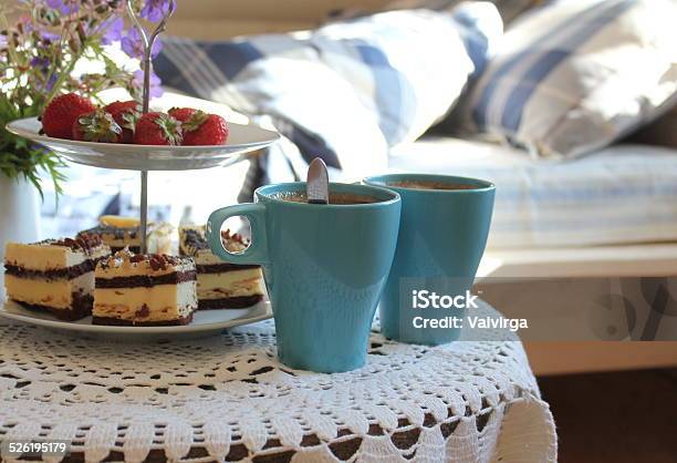 Breakfast Served To Bed Stock Photo - Download Image Now - Bed - Furniture, Bedding, Bedroom