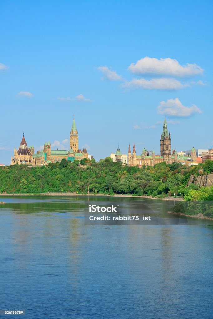 Ottawa cityscape Ottawa cityscape in the day over river with historical architecture. Architecture Stock Photo