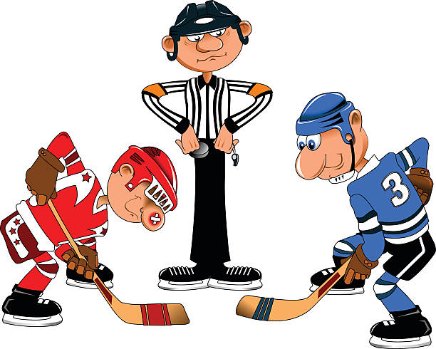 hockey rivals vector art illustration