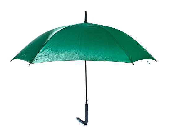 istock Studio Shot of Classic Green Umbrella Isolated on White 526197495