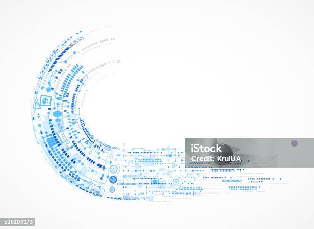 Abstract Technology Business Template Background Stock Illustration - Download Image Now - Data, Transfer Image, Blue