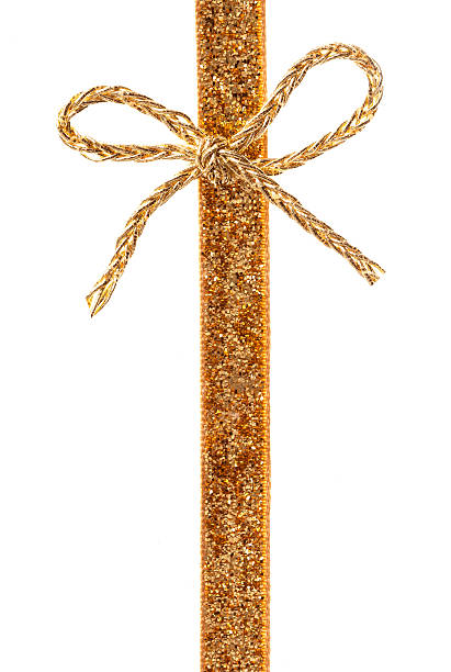 istock gold gift ribbon bow on isolated on white 526209671