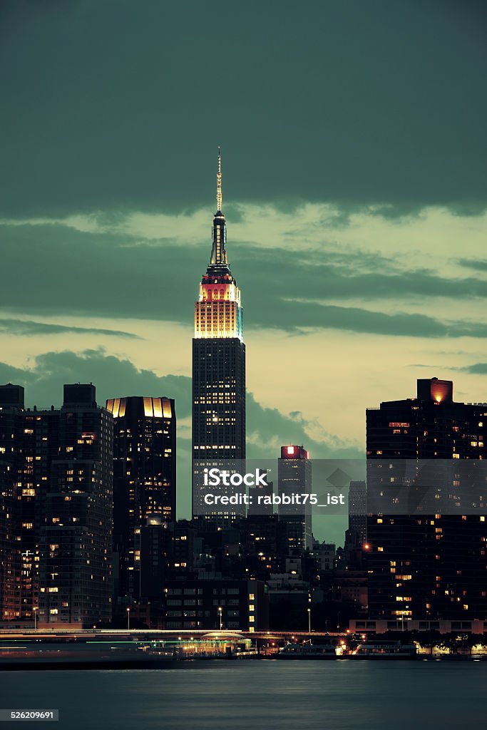 Empire State Building night NEW YORK CITY, NY - JUL 11: Empire State Building at night on July 11, 2014 in New York City. It is a 102-story landmark and was world's tallest building for more than 40 years. Architecture Stock Photo