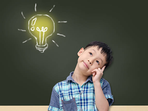 istock Young Asian student thinking and looking up to light bulb 526210637