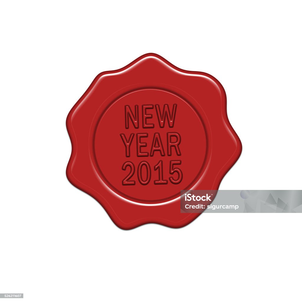 Wax seal 2015. New year 2015 wax seal. 2015 stock illustration