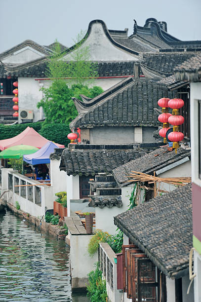 Zhujiajiao Town in Shanghai Shanghai Zhujiajiao town with historic buildings Zhujiajiao stock pictures, royalty-free photos & images