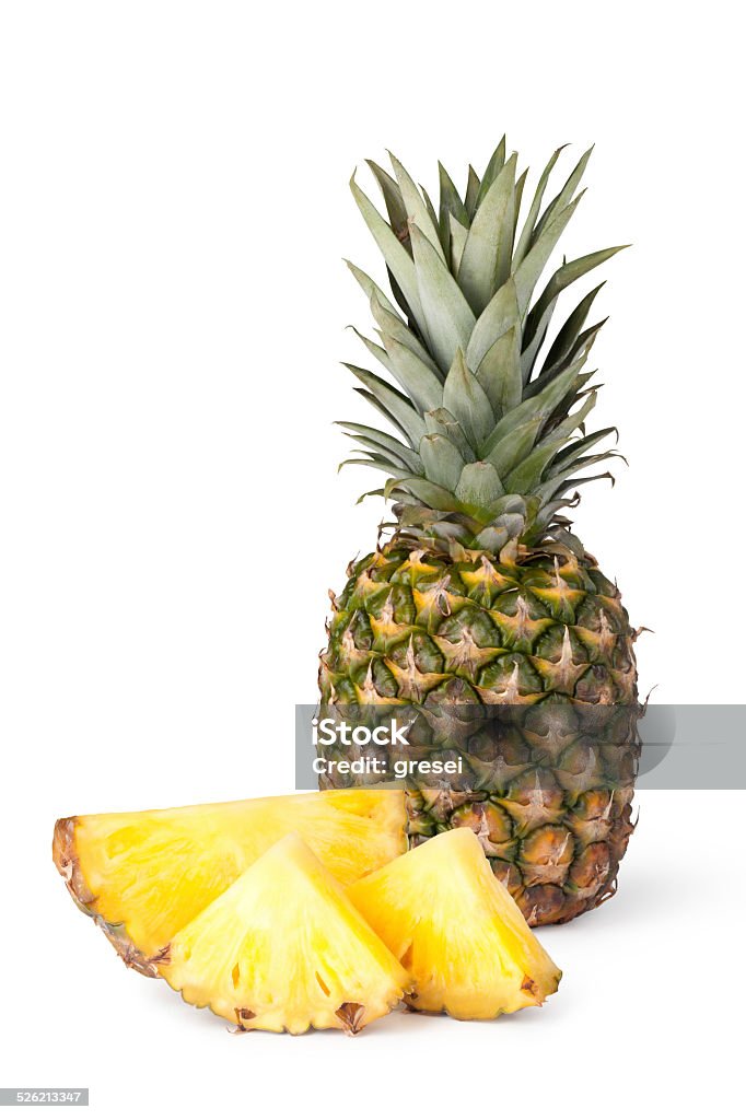 Pineapple slices Pineapple slices isolated on white background Pineapple Stock Photo