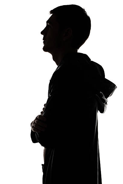 istock Portrait of the man's silhouette in profile 526213407