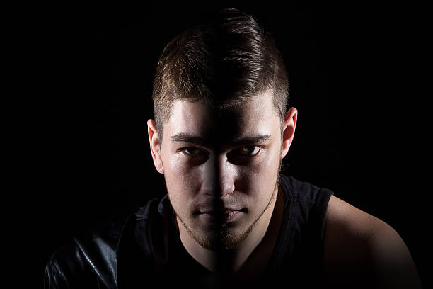 istock Photo of two man's faces in one 526214183