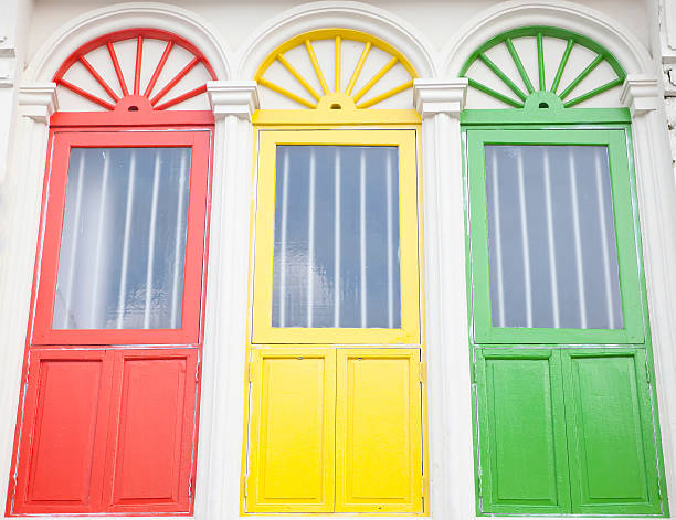 istock Colorful windows of building 526223347