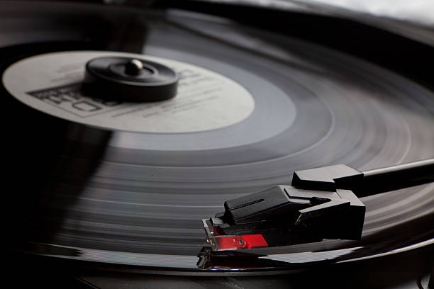 istock Retro vinyl music audio player 526225289