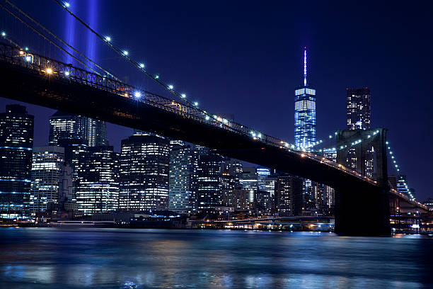 istock Brooklyn Bridge with The Tribute in Light 526225485