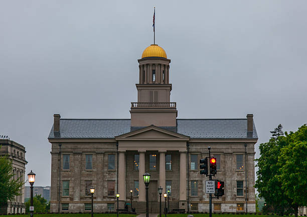 Old Capitol Building - Iowa City, Iowa stock photo