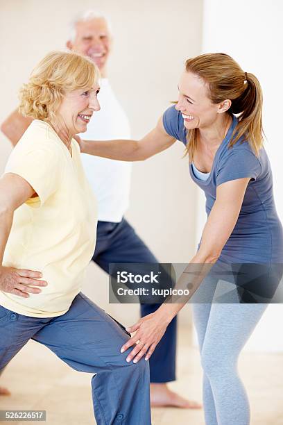 Shes A Great Instructor Stock Photo - Download Image Now - Senior Men, Senior Women, Yoga