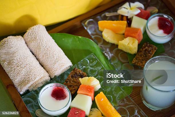 Focus On Fruit Platter Stock Photo - Download Image Now - Arrangement, Arranging, Banana Leaf