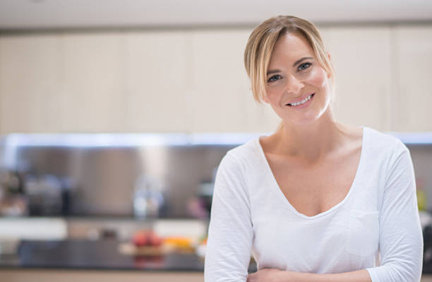 istock Happy woman at home 526233297