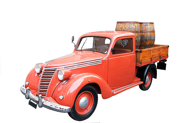 istock Fiat Vintage Pickup with Barrels 526233859