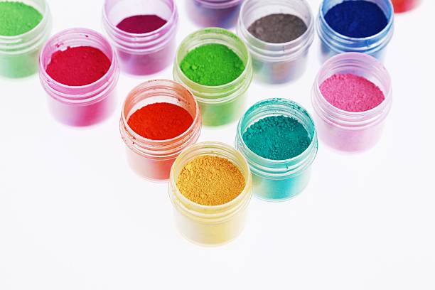 istock Colorful pigments powders. Education, arts, creative, back to school background 526235377