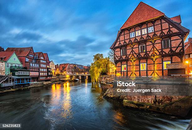 Lüneburg Alter Hafen Luneberg Old Harbour And Fish Market Stock Photo - Download Image Now