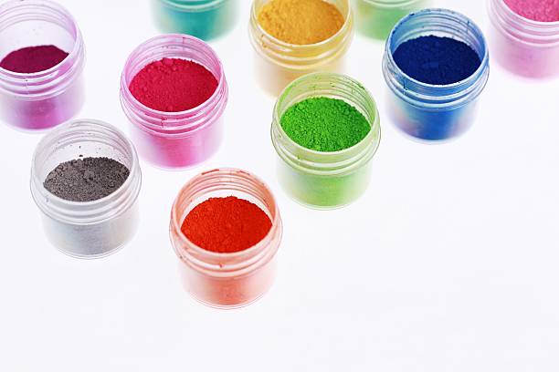 istock Colorful pigments powders. Education, arts, creative, back to school background 526236755
