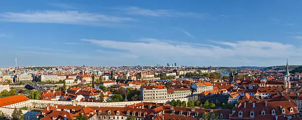 Panorama view of Prague from Prague Castle. Prague, Czech Republic