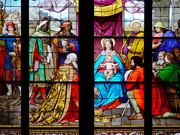 istock Nativity Scene in Stained Glass 526239417
