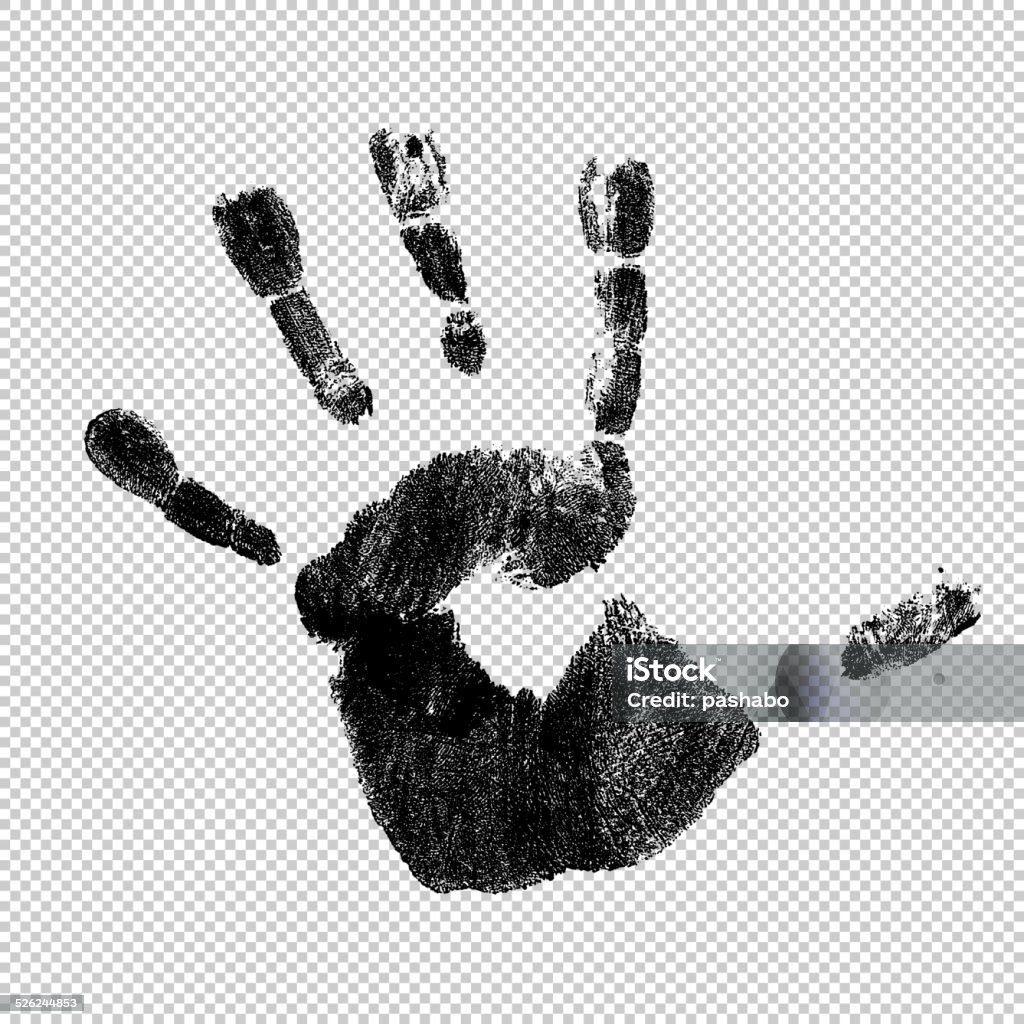 Computer Hand Print Handprint Vector Isolated Stock Illustration - Download Image Now ...