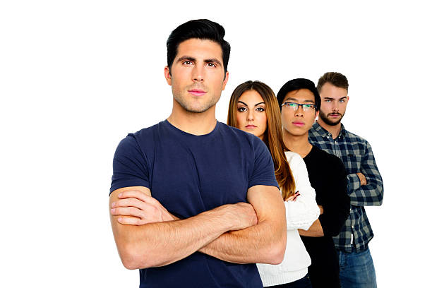 istock Group of a people standing in a row 526245131