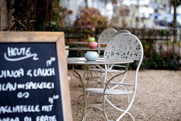 istock European cafe with colorful ashtrays. 526246719