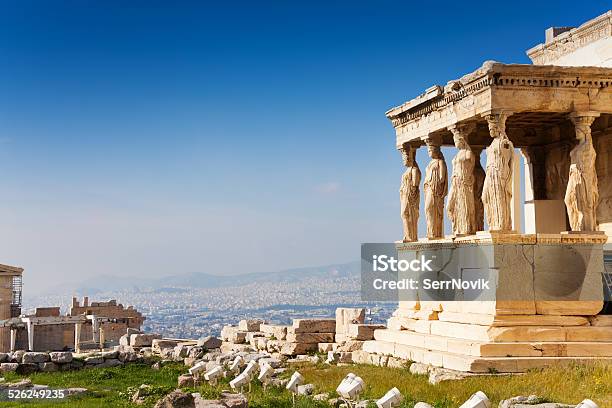 Beautiful View Of Erechtheion In Athens Greece Stock Photo - Download Image Now - Athens - Greece, Acropolis - Athens, Greece