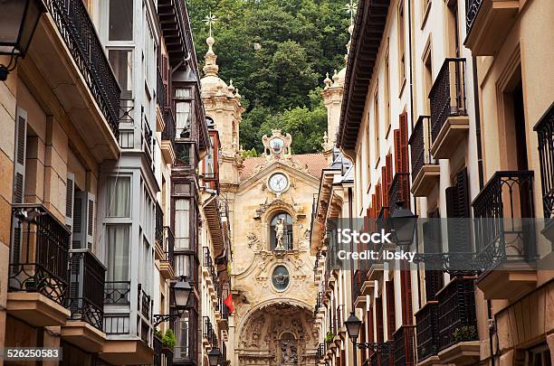 The Church In The Old Town Of San Sebastian Stock Photo - Download Image Now - San Sebastian - Spain, Spain, Church