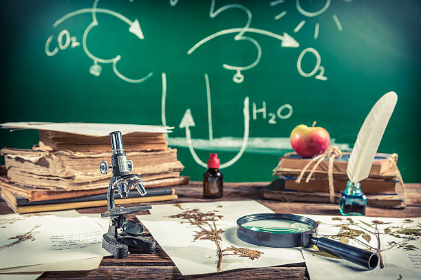 istock Vintage biology lesson in classroom 526256191