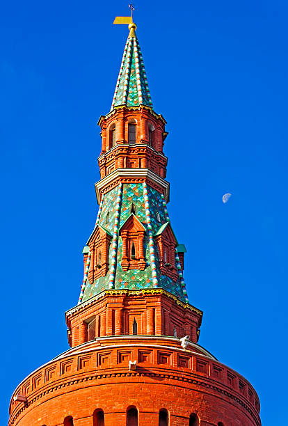 istock Top of the Moscow Kremlin tower with blue sky 526256479