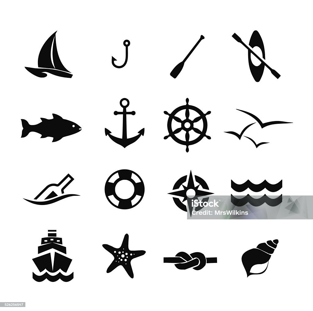 Marine icon set vector illustration Icon Symbol stock vector