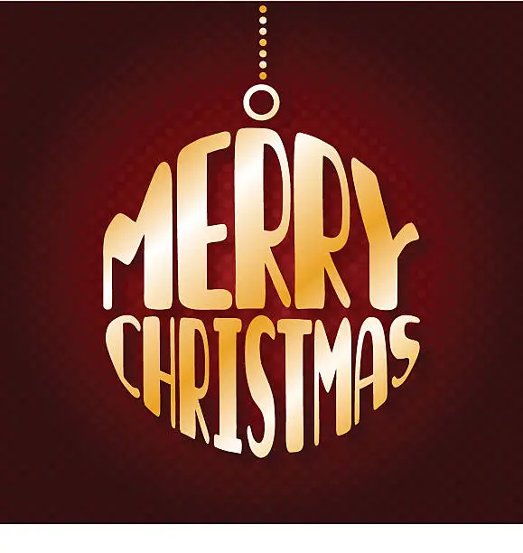 Vector illustration of Design of letters for Merry Christmas card