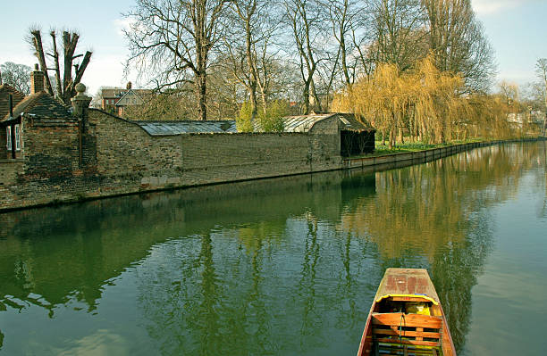 istock Punt on Cam River across from college in Cambridge UK 526258141