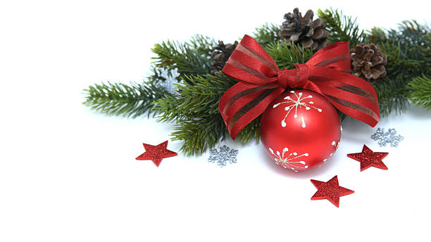 istock Closeup of christmas ball isoalted on white 526261171
