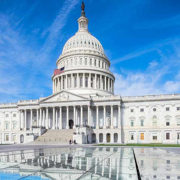 istock United States Capitol with Reflection in Visitor Center Skylights 526261919