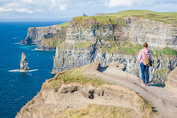 istock Girl at the Cliff of Moher 526262761