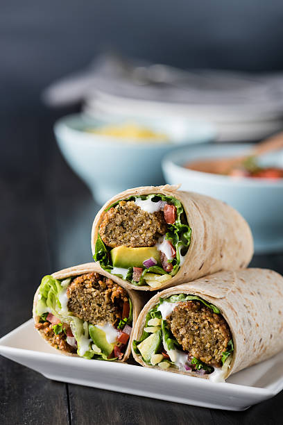 istock Vegetarian falafel wraps 526274184