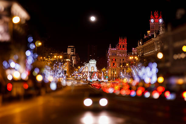 Madrid at Christmas stock photo