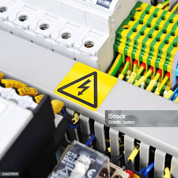 Panel With Electrical Equipment Stock Photo - Download Image Now - Connection, Electrical Component, Electricity