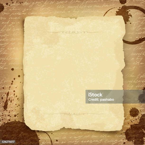 Abstract Ancient Manuscript Background With Space For Text Vect Stock Illustration - Download Image Now